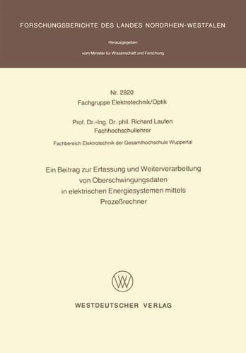 Ein Beitrag zur Erfassung und Weiterverarbeitung von Oberschwingungsdaten in elektrischen Energiesystemen mittels Prozeßrechner