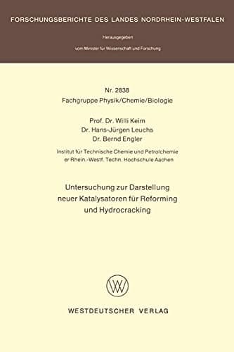 Untersuchung zur Darstellung neuer Katalysatoren für Reforming und Hydrocracking