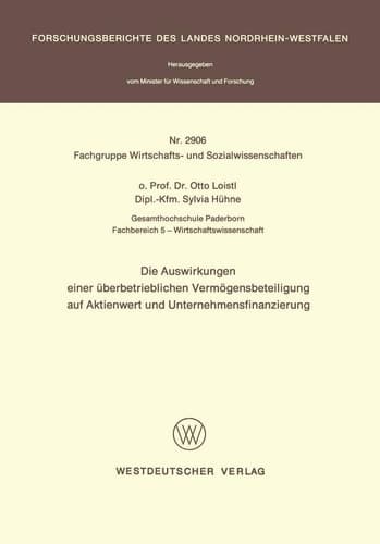 Die Auswirkungen einer Überbetrieblichen Vermögensbeteiligung auf Aktienwert und Unternehmensfinanzierung