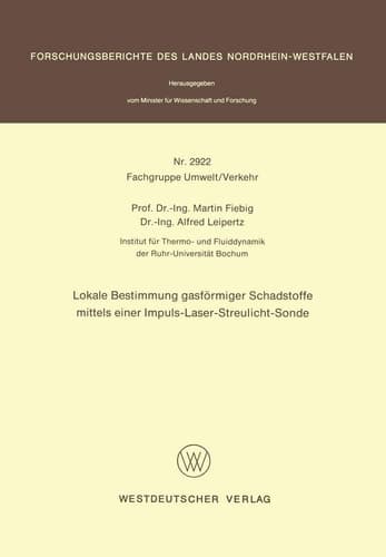 Lokale Bestimmung gasförmiger Schadstoffe mittels einer Impuls-Laser-Streulicht-Sonde