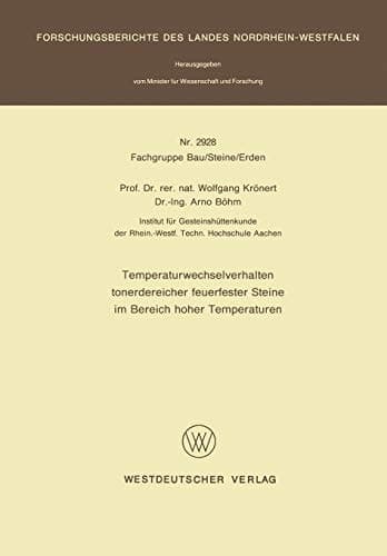 Temperaturwechselverhalten tonerdereicher feuerfester Steine im Bereich hoher Temperaturen