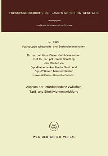 Aspekte der Interdependenz zwischen Tarif- und Effektivlohnentwicklung