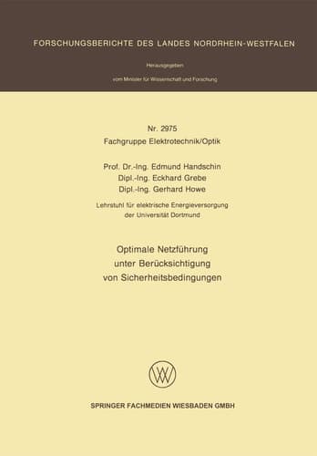 Optimale Netzführung unter Berücksichtigung von Sicherheitsbedingungen