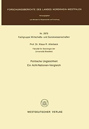 Politische Ungleichheit Ein Acht-Nationen-Vergleich