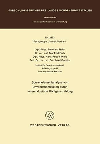 Spurenelementanalyse von Umweltchemikalien durch ioneninduzierte Röntgenstrahlung