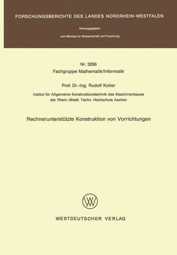 Rechnerunterstützte Konstruktion von Vorrichtungen (German Edition)