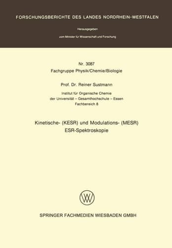 Kinetische- (KESR) und Modulations- (MESR) ESR — Spektroskopie