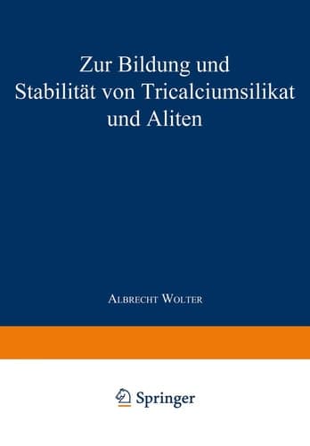 Zur Bildung und Stabilität von Tricalciumsilikat und Aliten