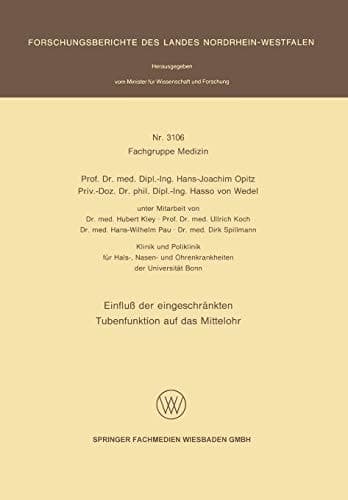 Einfluß der eingeschränkten Tubenfunktion auf das Mittelohr
