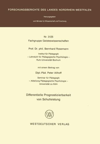 Differentielle Prognostizierbarkeit von Schulleistung