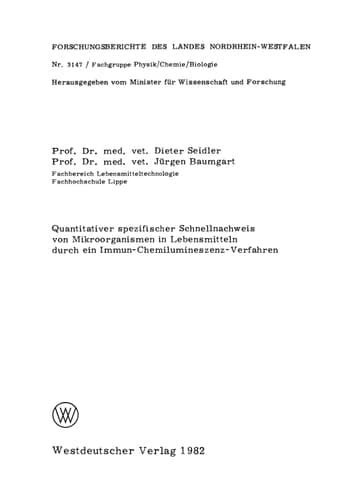 Quantitativer spezifischer Schnellnachweis von Mikroorganismen in Lebensmitteln durch ein Immun-Chemilumineszenz-Verfahren