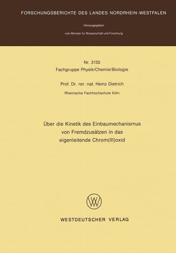 Über die Kinetik des Einbaumechanismus von Fremdzusätzen in das eigenleitende Chrom(III)oxid