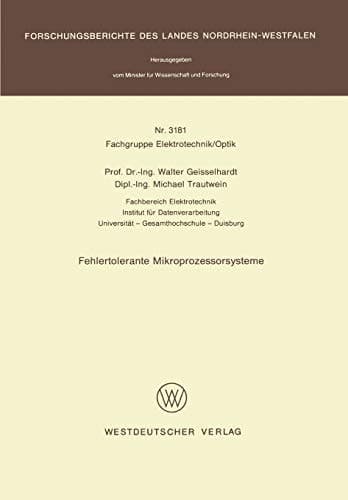 Fehlertolerante Mikroprozessorsysteme