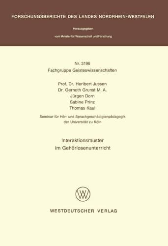 Interaktionsmuster im Gehörlosenunterricht