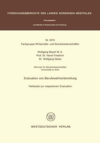 Evaluation von Berufswahlvorbereitung Fallstudie zur responsiven Evaluation