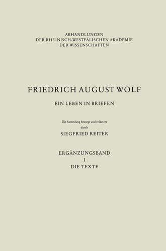Ein Leben in Briefen Ergänzungsband I. Die Texte