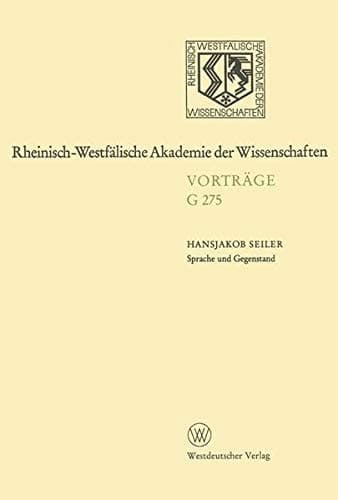 Sprache und Gegenstand (German Edition)