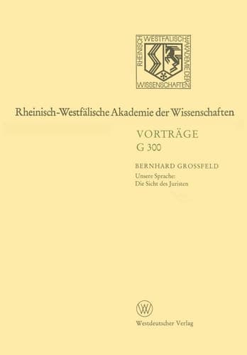 Rheinisch-Westfälische Akademie der Wissenschaften Geisteswissenschaften Vorträge · G 300