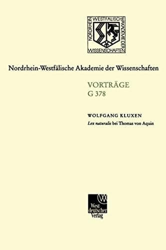 Lex naturalis bei Thomas von Aquin (Nordrhein-Westfälische Akademie der Wissenschaften) (German Edition)