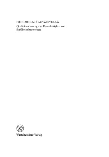 Qualitätssicherung und Dauerhaftigkeit von Stahlbetonbauwerken