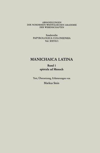Manichaica Latina epistula ad Menoch