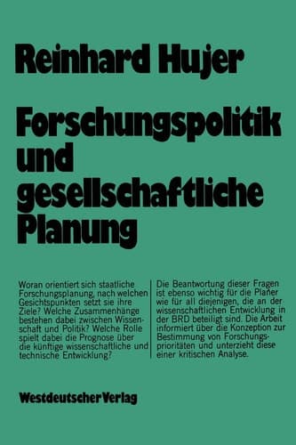 Forschungspolitik und gesellschaftliche Planung (German Edition)