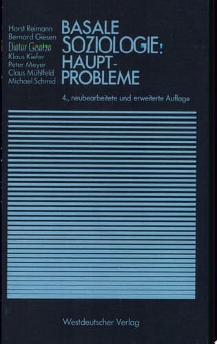 Basale Soziologie Hauptprobleme