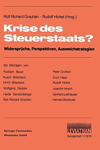 Krise des Steuerstaats? Widersprüche, Perspektiven, Ausweichstrategien
