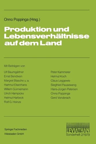 Produktion und Lebensverhältnisse auf dem Land (Leviathan Sonderhefte, 2) (German Edition)