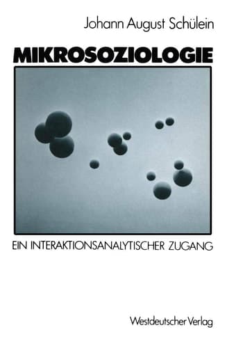 Mikrosoziologie: Ein interaktionsanalytischer Zugang (German Edition)