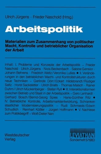 Arbeitspolitik (German Edition)