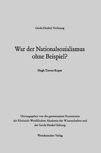 War der Nationalsozialismus ohne Beispiel?