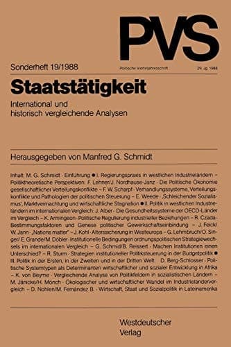 Staatstätigkeit International und historisch vergleichende Analysen