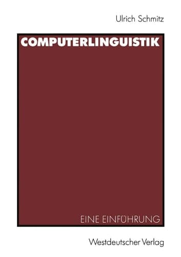 Computerlinguistik Eine Einführung