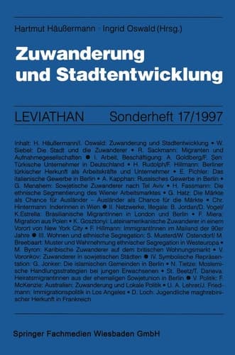 Zuwanderung und Stadtentwicklung (Leviathan Sonderhefte) (German Edition)