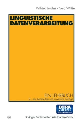 Linguistische Datenverarbeitung Ein Lehrbuch