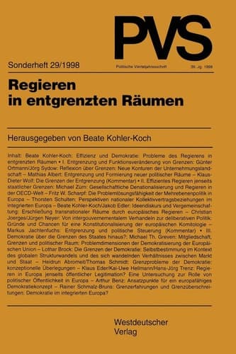 Regieren in entgrenzten Räumen (Politische Vierteljahresschrift Sonderhefte, 29) (German Edition)