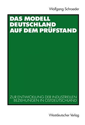 Das Modell Deutschland auf dem Prüfstand: Zur Entwicklung der industriellen Beziehungen in Ostdeutschland (1990 – 2000) (German Edition)