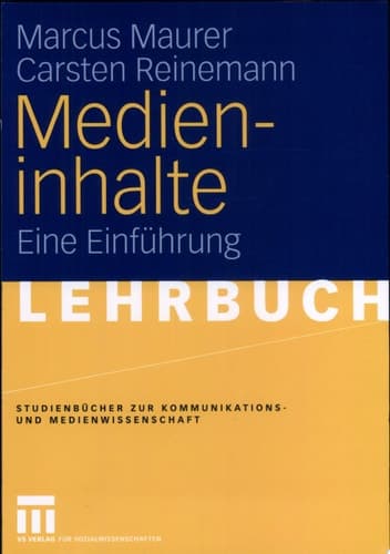 Medieninhalte Eine Einführung