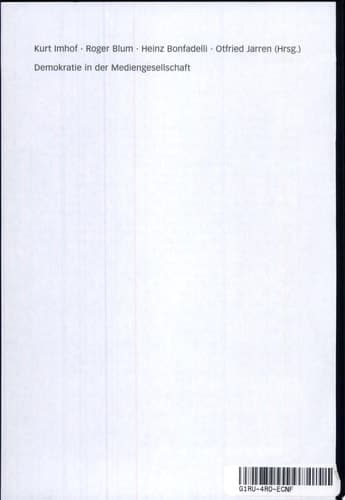 Demokratie in der Mediengesellschaft