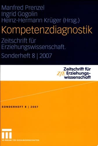 Kompetenzdiagnostik Zeitschrift für Erziehungswissenschaft. Sonderheft 8 | 2007