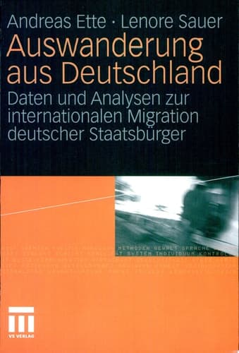 Auswanderung aus Deutschland Daten und Analysen zur internationalen Migration deutscher Staatsbürger