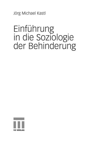 Einführung in die Soziologie der Behinderung