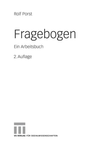 Fragebogen Ein Arbeitsbuch