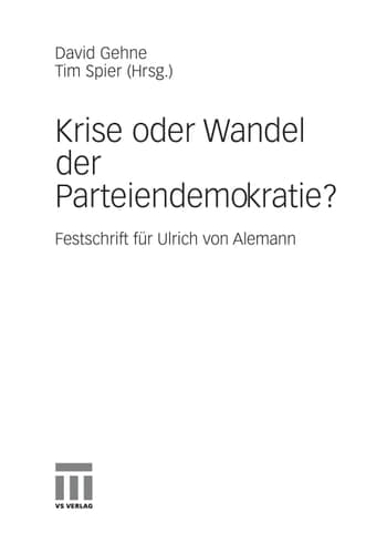 Krise oder Wandel der Parteiendemokratie?