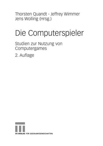 Die Computerspieler Studien zur Nutzung von Computergames
