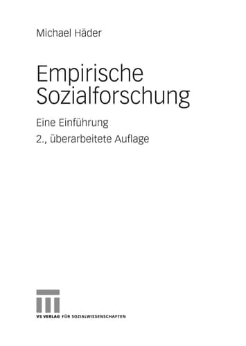 Empirische Sozialforschung Eine Einführung