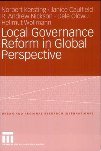Local Governance Reform in Global Perspective