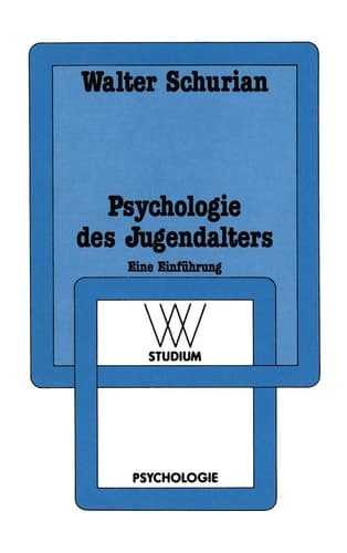 Psychologie des Jugendalters Eine Einführung