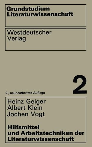 Hilfsmittel und Arbeitstechniken der Literaturwissenschaft